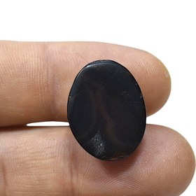 تصویر نگین عقیق ملکی سیاه M28 