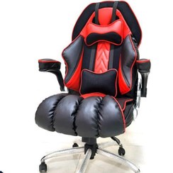 تصویر صندلی گیمینگ - مشکی سفید. مشکی قرمز. چریکی و چرم دلخواه gaming chair