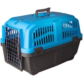 تصویر باکس حمل گربه و سگ سایز 2 - آبی 