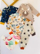 تصویر سرهمی دورس پنبه ای next - ۳-۶ ماه / طوسی ستاره دار 