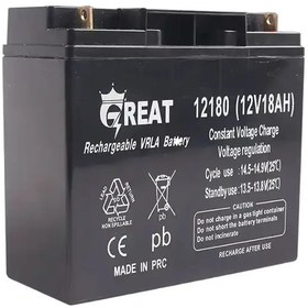تصویر باتری 18 آمپر GREAT SOLAR ساخت مالزی BATTERY GREAT SOLAR 18A