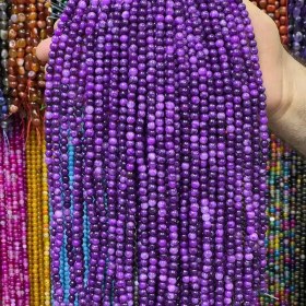 تصویر ریسه سنگهای جید سایز 6 Jade stone string size 6