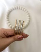 تصویر النگو طلا روس رنگ ثابت آینه ای تراش دار 