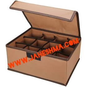 تصویر باکس زنبوری 12 خانه عمده 12 عددی - اسپان باند / قهوه ای Organizer box iranakara