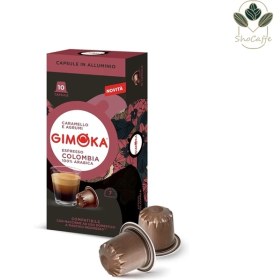 تصویر کپسول قهوه جیموکا اسپرسو کلمبیا و کارامل 10 عددی (gimoka) 55 گرم 