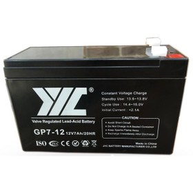 تصویر باطری 12 ولت 7 آمپر JYC JYC 12V 7A battery