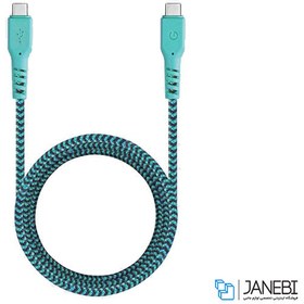 تصویر کابل شارژ سریع و انتقال داده تایپ سی انرژیا Energea Fibratough Cable Type-C to Type-C Fast Charge 1.5M 