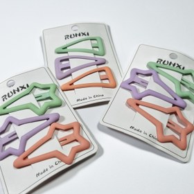 تصویر گیره تق تقی مات براق رنگی 