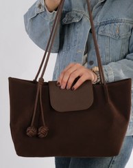 تصویر کیف دوشی زنانه زارا مدل 1126 با آویز توپی چرم 