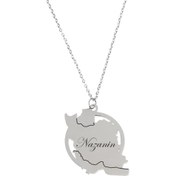 تصویر گردنبند زنانه گیوی مدل ایران طرح اسم نازنین کد ER 254 