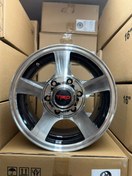 تصویر رینگ اسپرت خارجی 14 اینچ مزدا وانت رخ تراش مشکی 