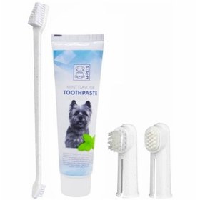 تصویر M-Pets Dental Care Set Mint Flavour 