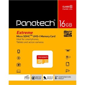 تصویر کارت حافظه Panatech Extreme microSDHC UHS-I Class10 Full HD 16GB 