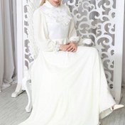 تصویر لباس عروس جدید طرح آمیتیس سایز 36 تا50 داره 