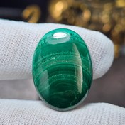 تصویر نگین سنگ طبیعی مالاکیت معدنی کنگو کد 36246 