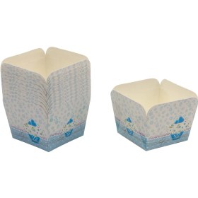 تصویر کپسول مافین مربع آبی 