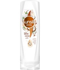 تصویر نرم‌کننده طبیعی موهای خشک با رطوبت نارگیل ۳۵۰ میلی‌لیتر برند sunsilk Naturals Conditioner For Dry Hair Coconut Moisture 350ml