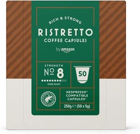 تصویر کپسول قهوه آمازون 50 عددی مدل Ristretto Amazon Nespresso Compatible Ristretto Capsules