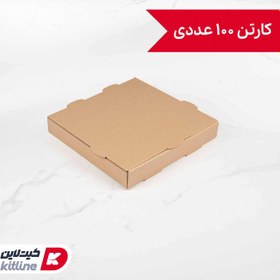 تصویر جعبه پیتزا کاغذی ایفلوت ۲۴ سانتیمتری (کارتن ۱۰۰ عددی) 