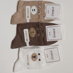 تصویر جوراب زنانه نیم ساق طرح فانتری - 3 تایی 