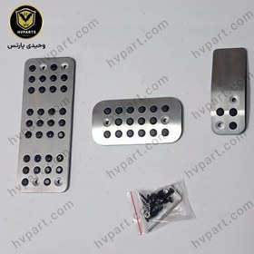 تصویر روپدالی اتومات ۲۰۶ و ۲۰۷ با فوت رست آلومینیومی فابریکی Cover pedal for peugeot 206 and 207 auto