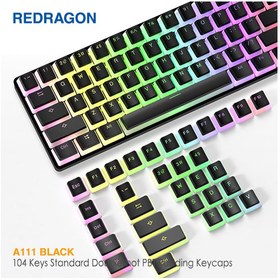 تصویر مجموعه کامل کلید کیبورد مکانیکال ردراگون A111 Black Redragon A111 Black