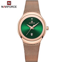 تصویر ساعت مچی زنانه نیوی فورس مدل NF5004RGGN با بند استیل 