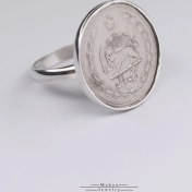 تصویر انگشتر نقره سکه ۱ ریالی 