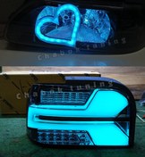 تصویر ست چراغ اسپرت پراید جلو طرح قلب آیس بلو و خطر لامبورگینی آیس بلو دودی 