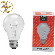 تصویر لامپ رشته ای 40 وات پارس شهاب با کیفیت و درجه یک بدون افت نور Pars Shahab 40 Watt Filament Bulb Model 40W IL 230V PS60 E27