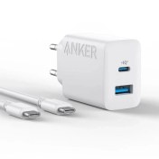 تصویر شارژر دیواری انکر مدل B2348 ظرفیت ۲۰ وات با ۲ پورت USB-C 