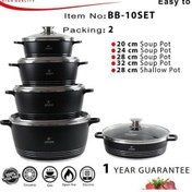 تصویر سرویس قابلمه لایف اسمایل مدل BB-10SET ۱۰ پارچه سرامیکی 
