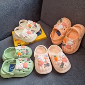 تصویر کراکس بچگانه ربیت سایز ۲۰ رنگ شیری و سبز و صورتی و گلبهی 