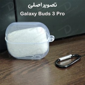 تصویر قاب ژله ای شفاف گیره دار هندزفری Samsung Galaxy Buds3 Pro Samsung Galaxy Buds3 Pro Hands-free Clip Clear TPU Case