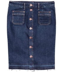 تصویر دامن جین زنانه آبی تیره H&M 