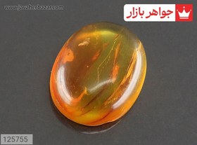 تصویر نگین کهربا بولونی لهستان شفاف اصل کد 125755 