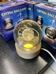 تصویر چراغ خواب گوی کریستالی یو اس بی خور - گوی گوزن 