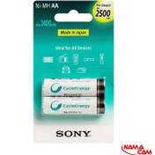 تصویر باتری شارژی سونی قلم 2 ا Sony Charging Battery AA 2500mAh Sony Charging Battery AA 2500mAh