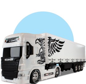 تصویر ماشین کامیون VOLVO FH500 طول 46CM سایز بزرگ ماشین کامیون VOLVO FH500 رنگ سفید طول 46CM سایز بزرگ