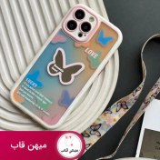 تصویر قاب گوشی آیفون Romantic Butterfly با بند پروانه ای 