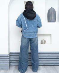 تصویر کاپشن ترکیبی پشت جین kapshen