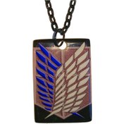 تصویر گردنبند مردانه انیمه ای طرح بالهای آزادی 