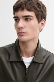 تصویر مردانه ژاکت چرمی کوتاه نپا ماسیمو دوتی Massimo Dutti 