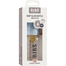 تصویر شیشه شیر پیركس 110میل 1قطره سرگرد بیبس Bibs 244171:Bibs pyrex milk bottle 110ml 1 drop latex bibs complete set code