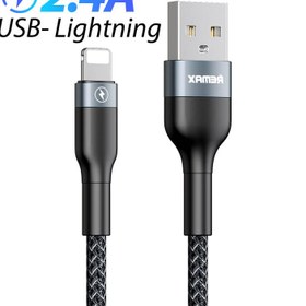 تصویر کابل تبدیل USB به lightening اپل آیفون فست شارژ ریمکس مدل RC-064i طول ۱ متر 