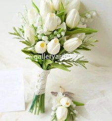 تصویر دسته گل عروس (لاله) 