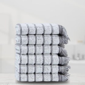 تصویر ست حوله مهمان ۶ تکه کتان ساندر با اندازه ۳۰ در ۳۰ سانتیمتر برند efabrika Sandra Cotton 6 Piece 30X30 Guest Hand Towel Set