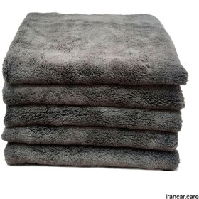 تصویر بسته 5 عددی حوله میکروفیبر بدون لبه نانو سرامیک رویال دیتیل MICROFIBER TOWELS 