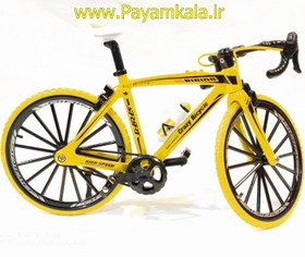 تصویر کیت ماکت فلزی دوچرخه کورسی - زرد 