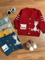 تصویر ژاکت بافت زرافه | کد 1017 